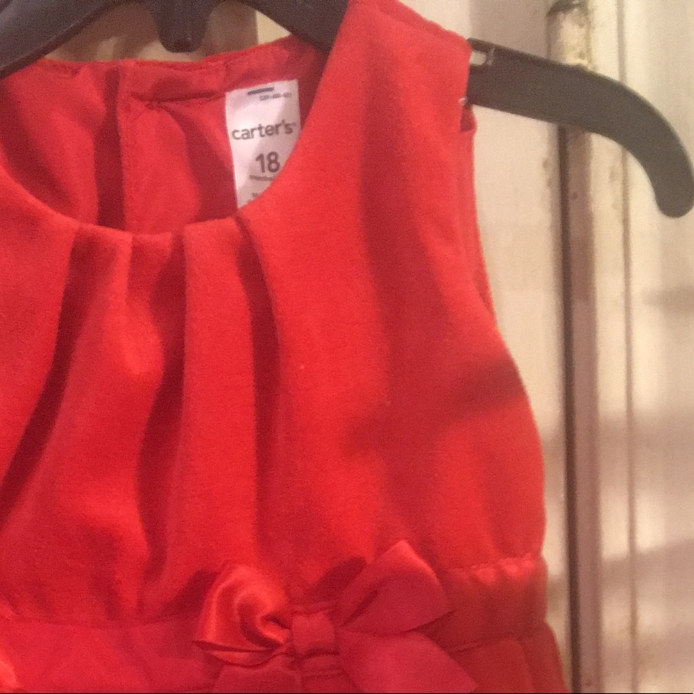 Red holiday bow  dress . Carter . Size 18 months